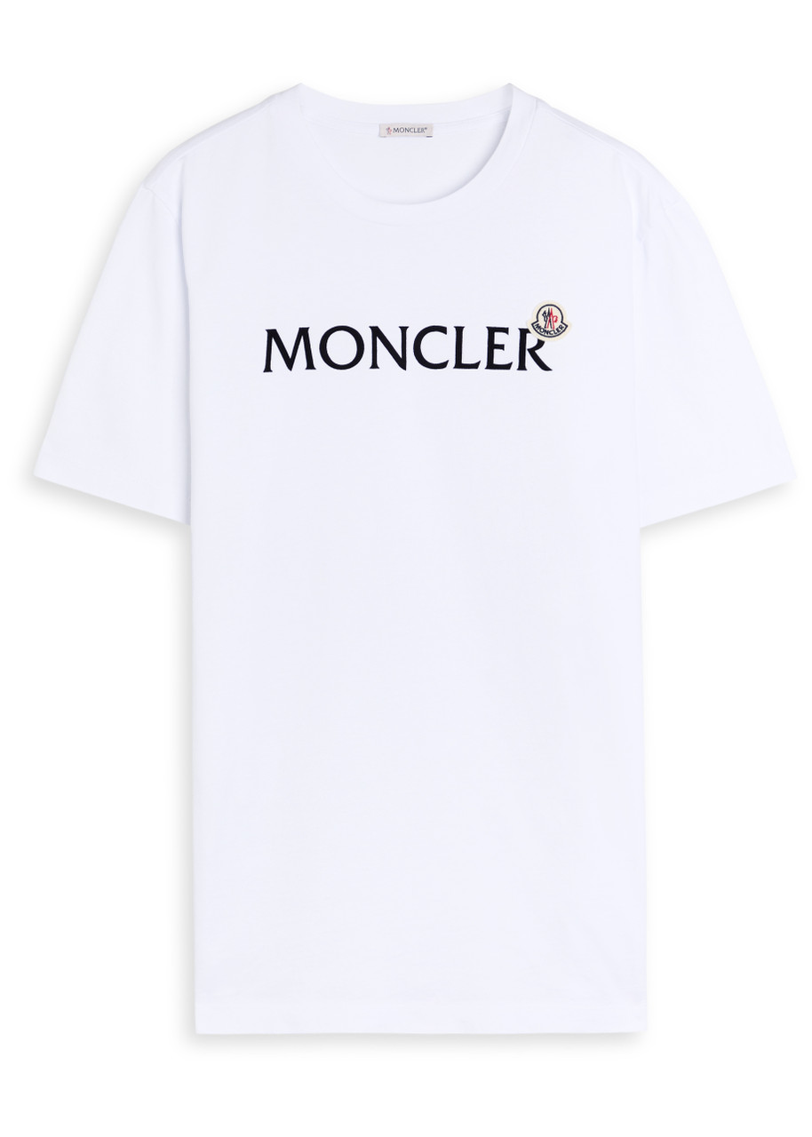 MONCLER Logo Badge cotton T-shirt | Harvey Nichols
