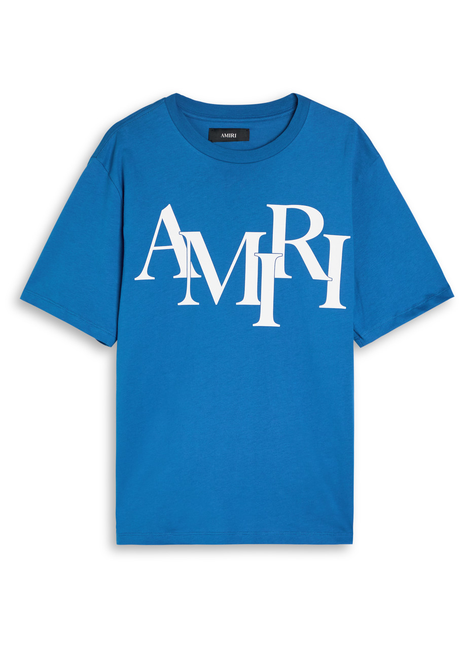 AMIRI Staggered logo cotton T-shirt | Harvey Nichols AMIRI Staggered logo cotton T-shirt | Harvey Nichols