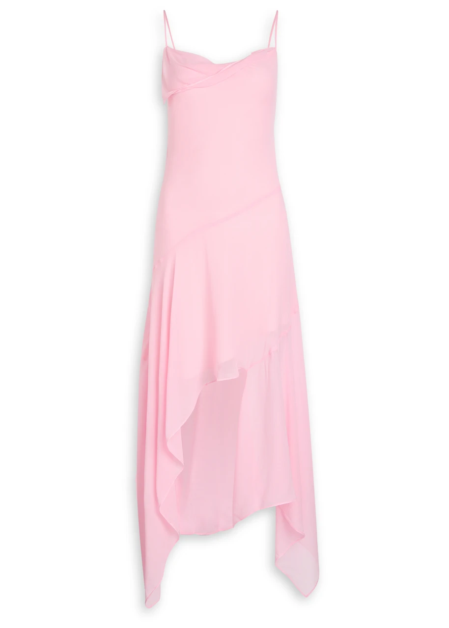 strapless open back dress Maxina Crossover Dress in Candy Pink main image 0