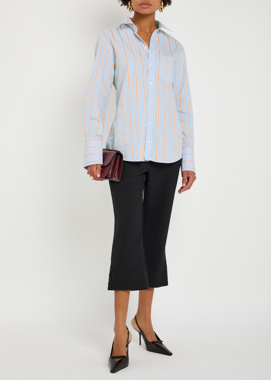VICTORIA BECKHAM Striped cotton shirt | Harvey Nichols
