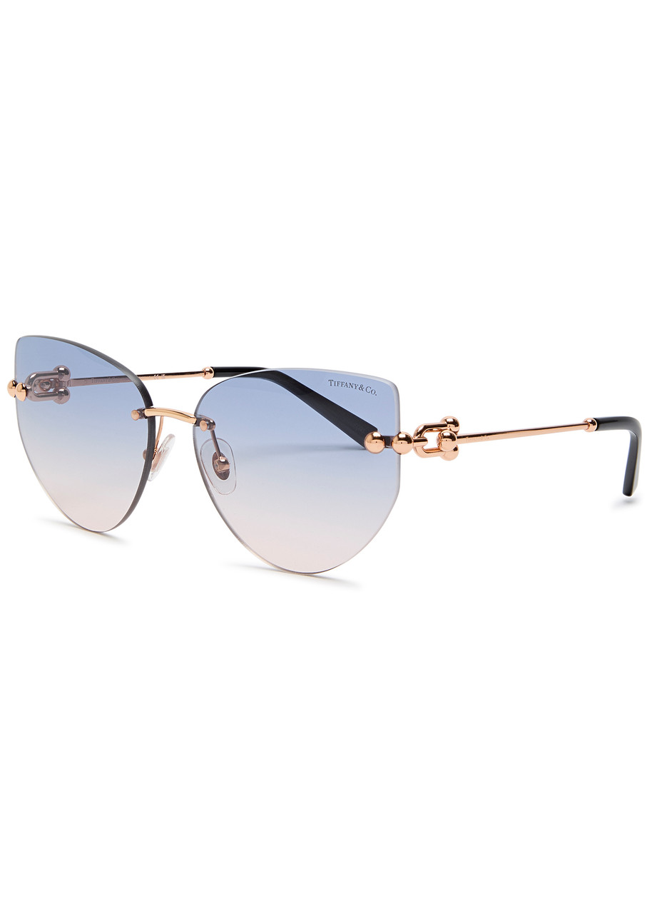 TIFFANY & CO. Rimless cat-eye sunglasses | Harvey Nichols