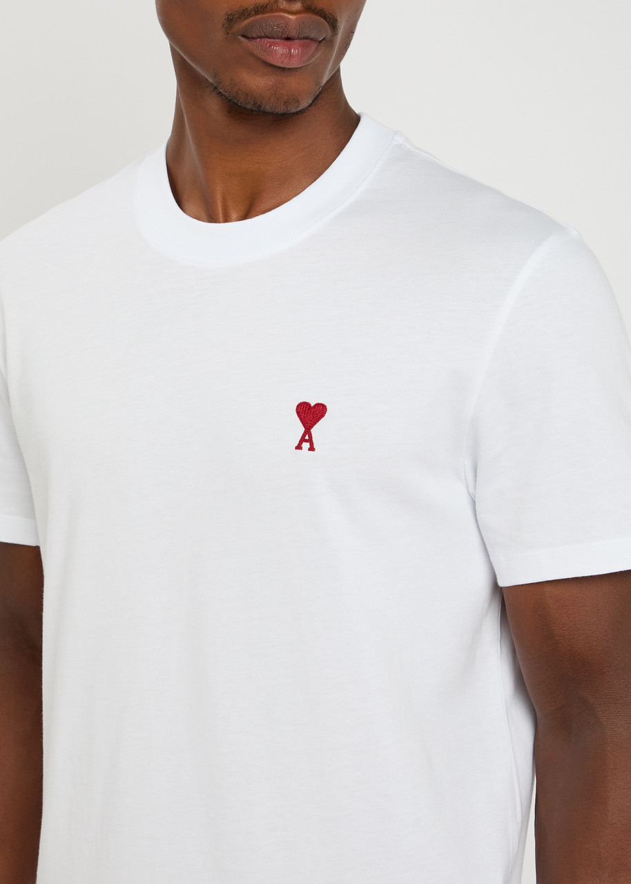 AMI PARIS Logo-embroidered cotton T-shirt | Harvey Nichols