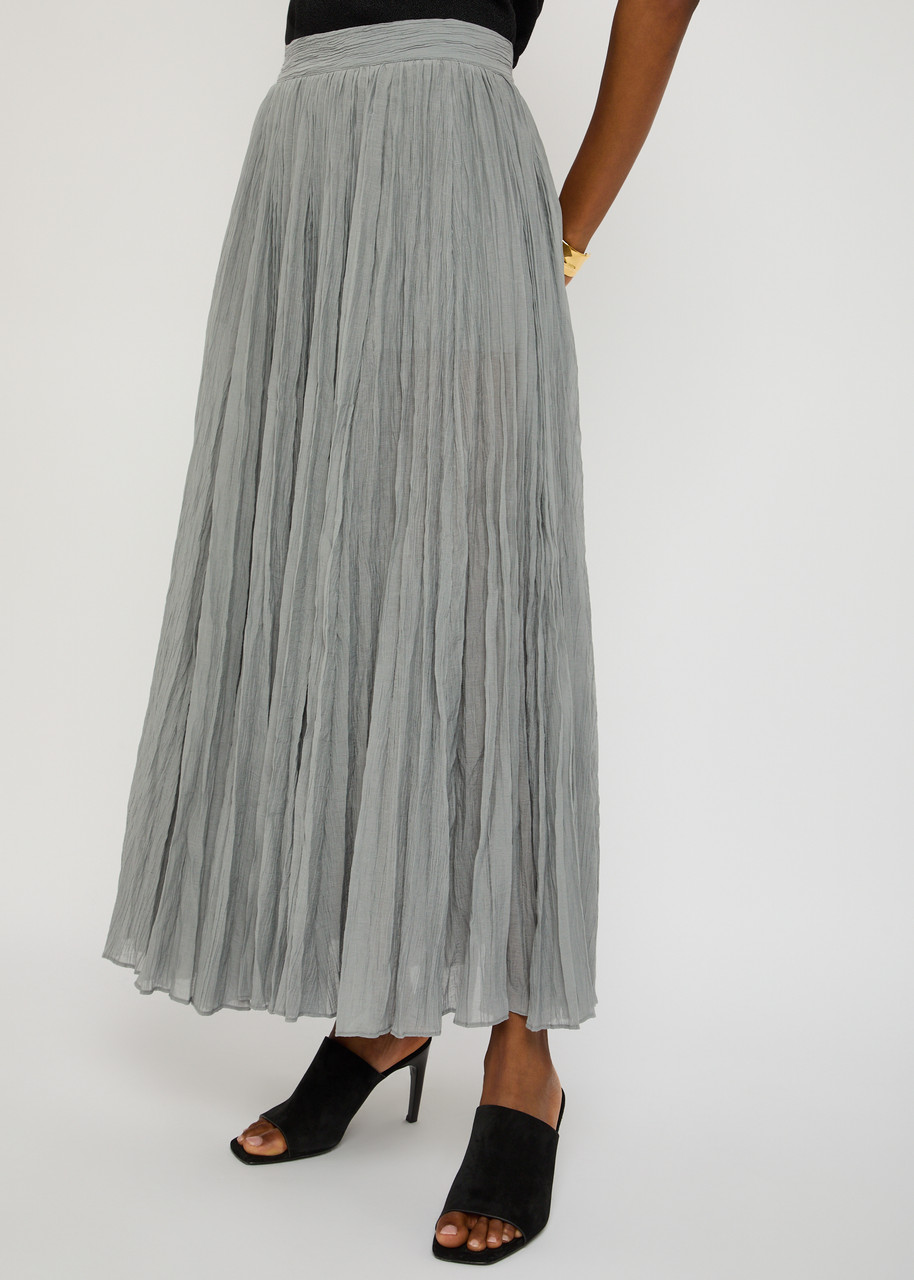 TOTEME Crinkled plissé midi skirt | Harvey Nichols