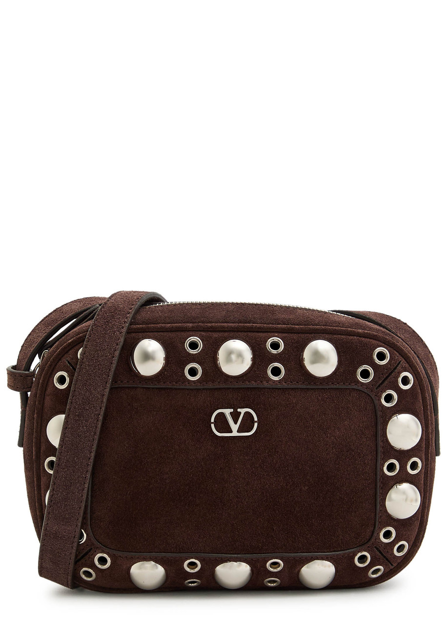 VALENTINO GARAVANI Nellcôte studded suede cross-body bag | Harvey