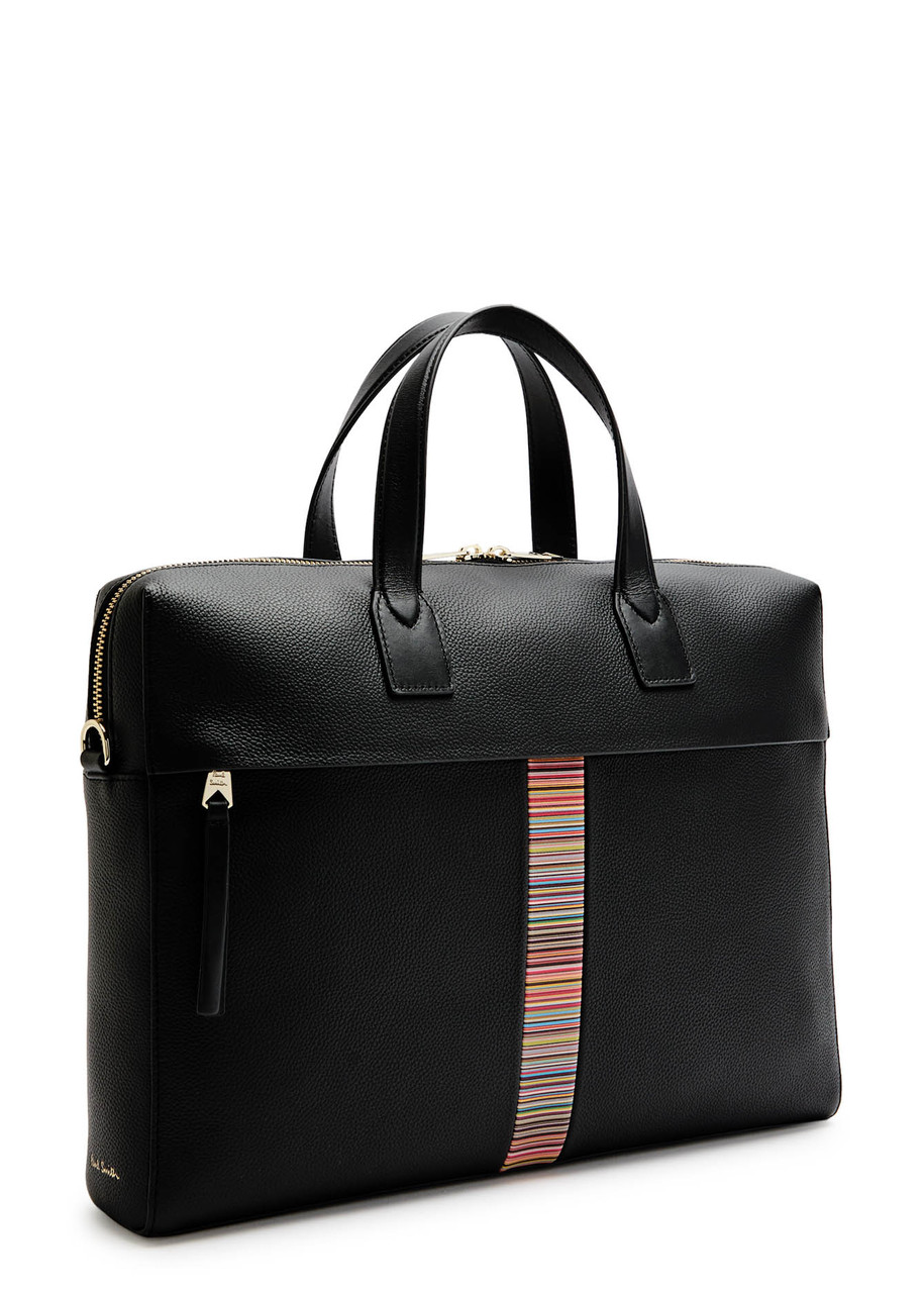 PAUL SMITH Striped grained leather briefcase | Harvey Nichols