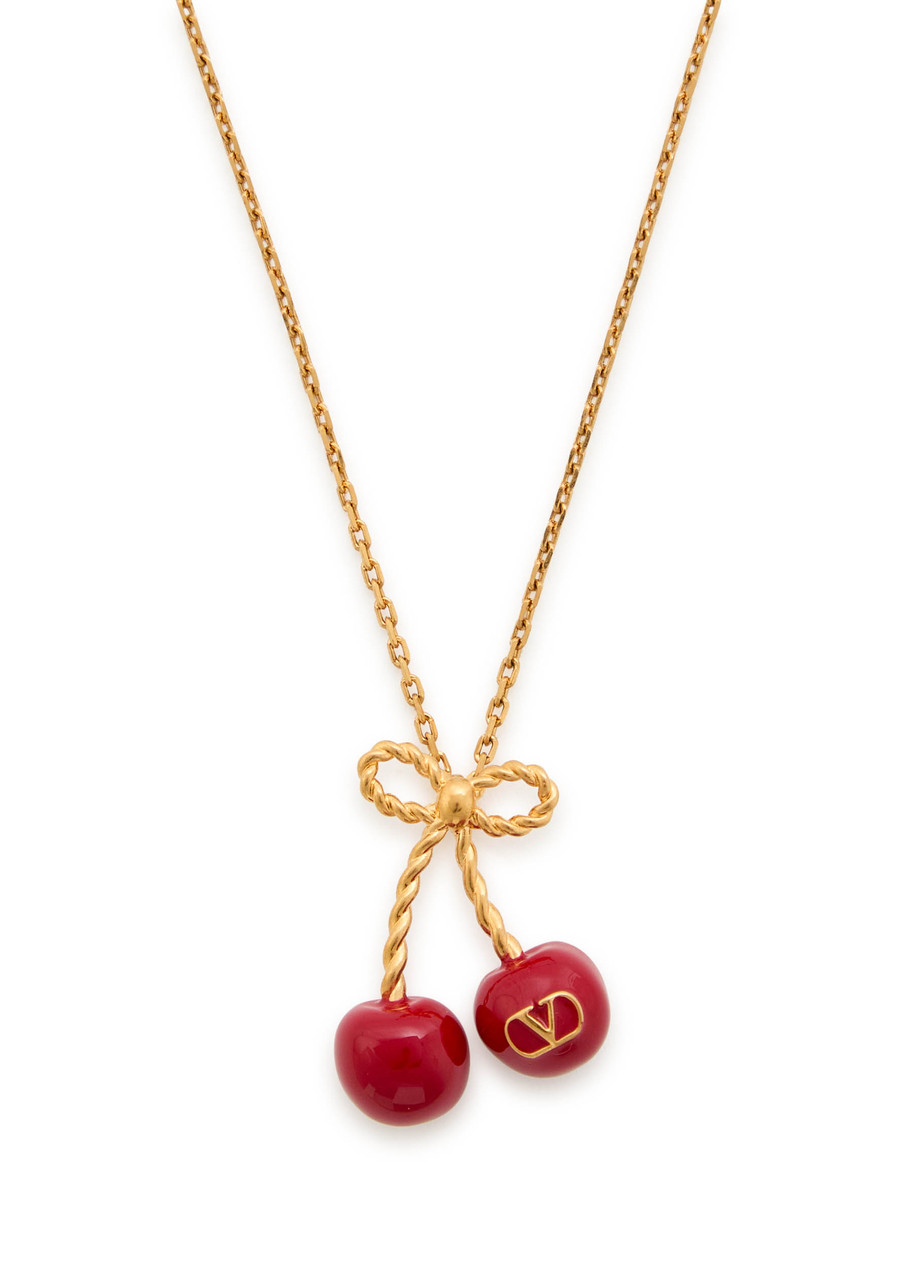 VALENTINO GARAVANI Cherry VLogo necklace | Harvey Nichols
