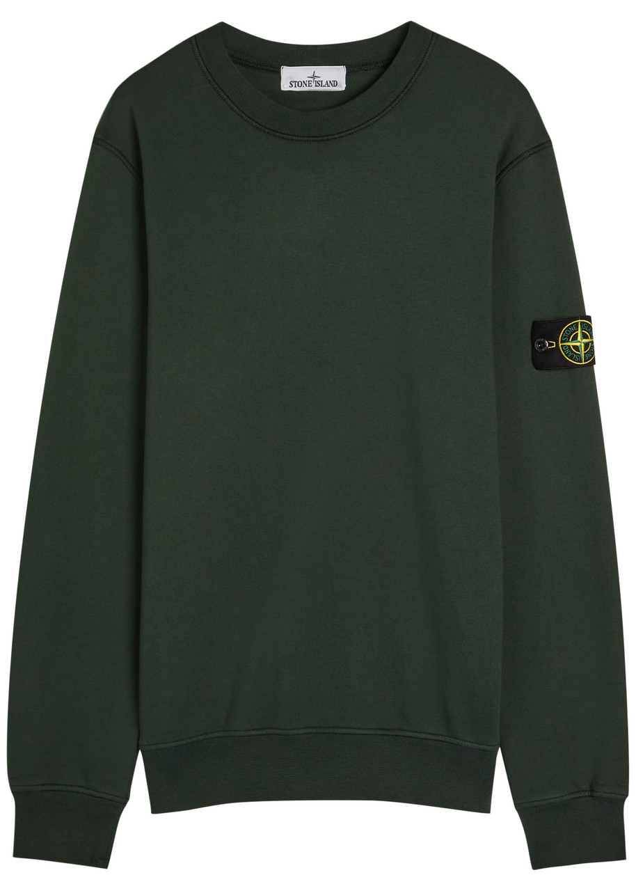 STONE ISLAND Logo cotton sweatshirt | Harvey Nichols
