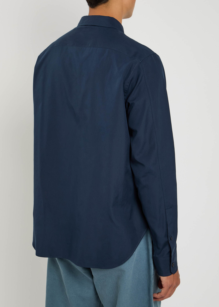 LOEWE Marino logo-embroidered cotton-poplin shirt | Harvey Nichols