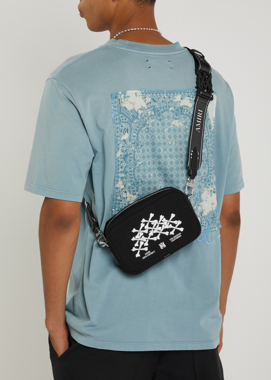 AMIRI Bones Stacked embroidered canvas camera bag | Harvey AMIRI Bones Stacked embroidered canvas camera bag | Harvey