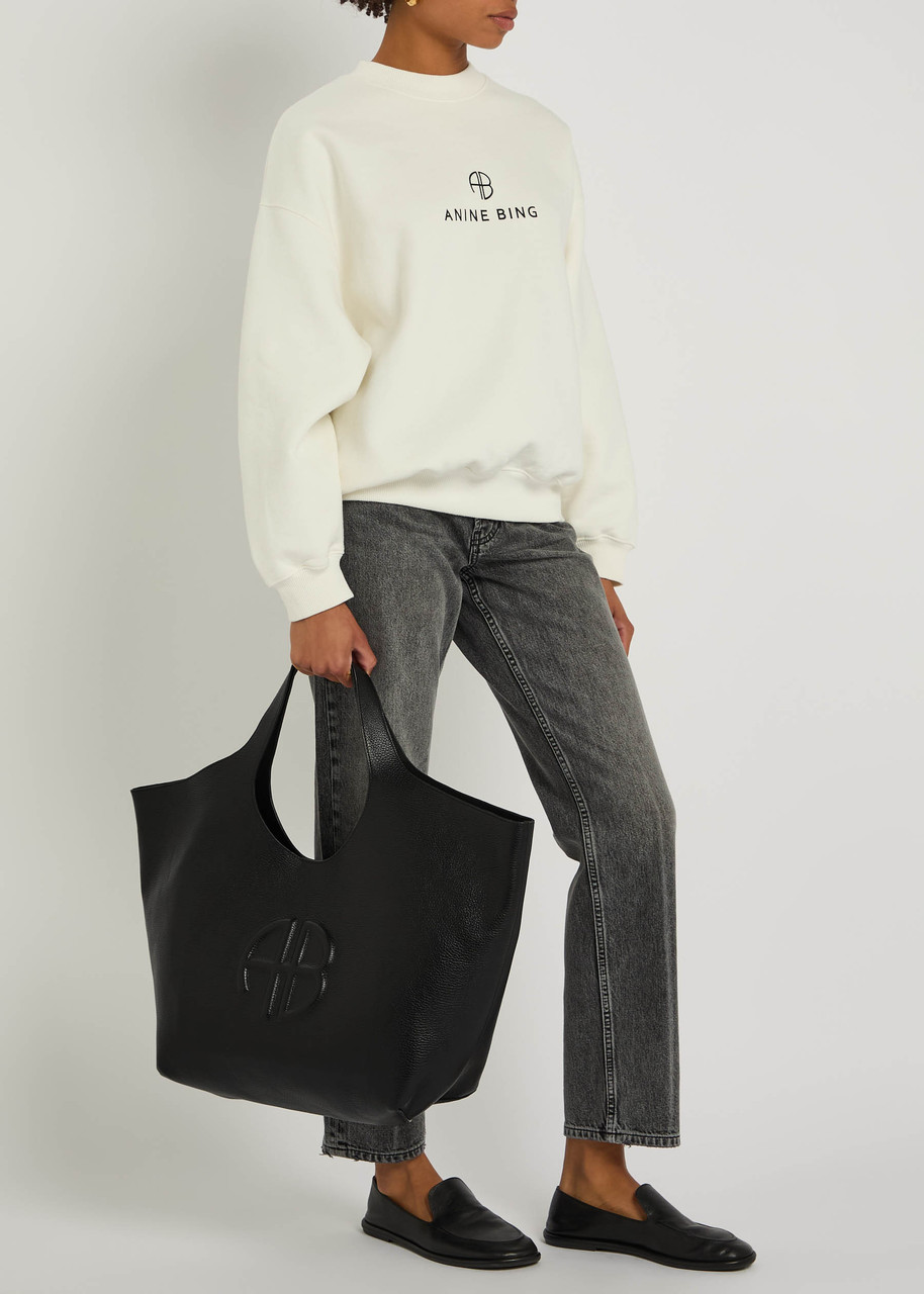 ANINE BING Lili logo-embossed leather tote | Harvey Nichols