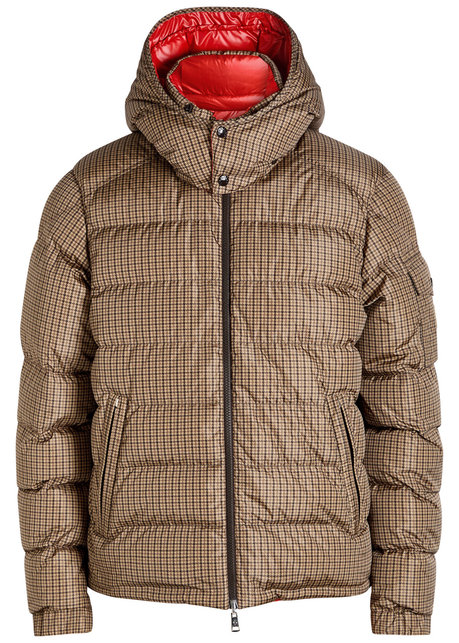 MONCLER Jonage houndstooth quilted shell jacket | Harvey Nichols