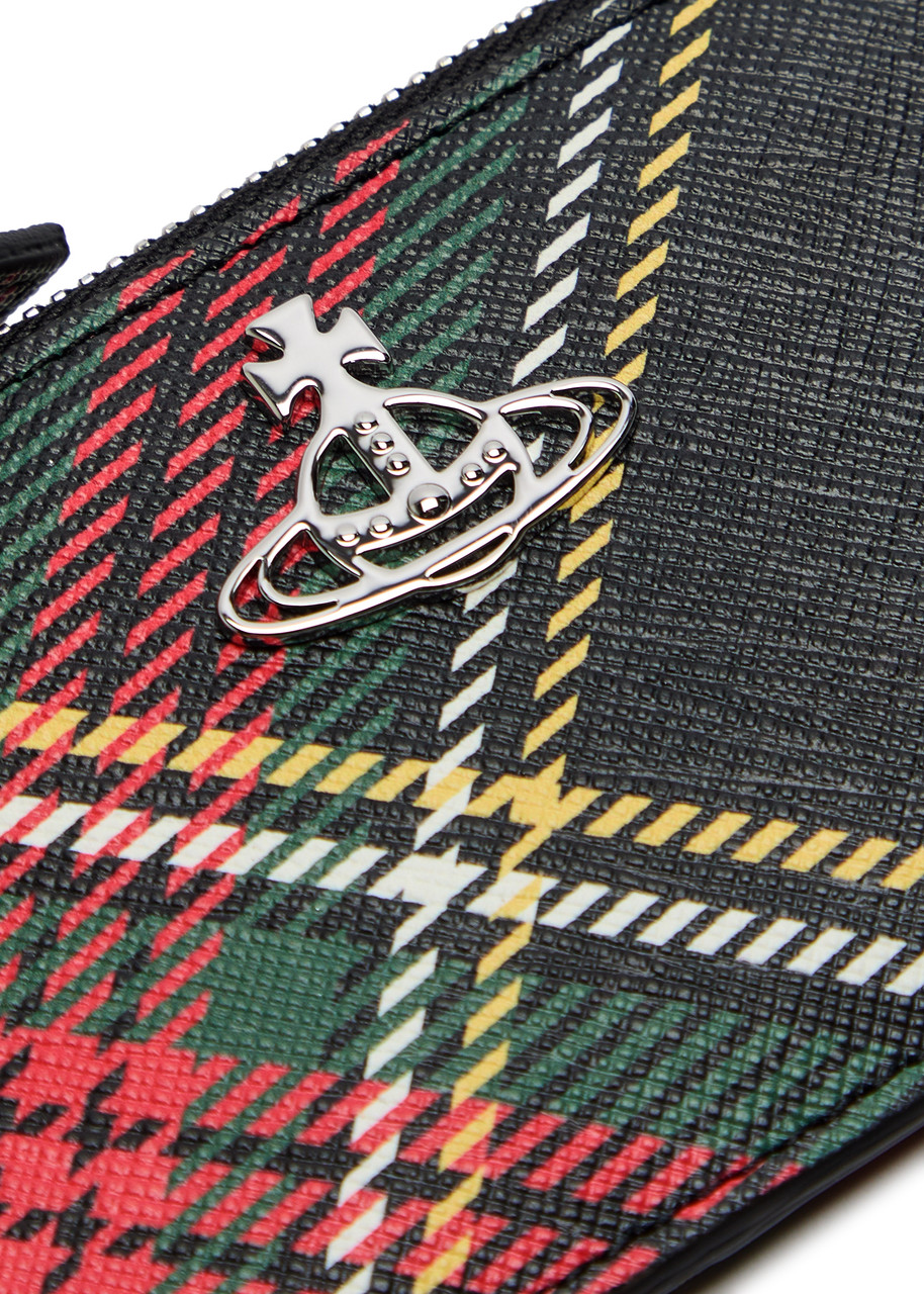 VIVIENNE WESTWOOD Tartan-print leather card holder | Harvey Nichols