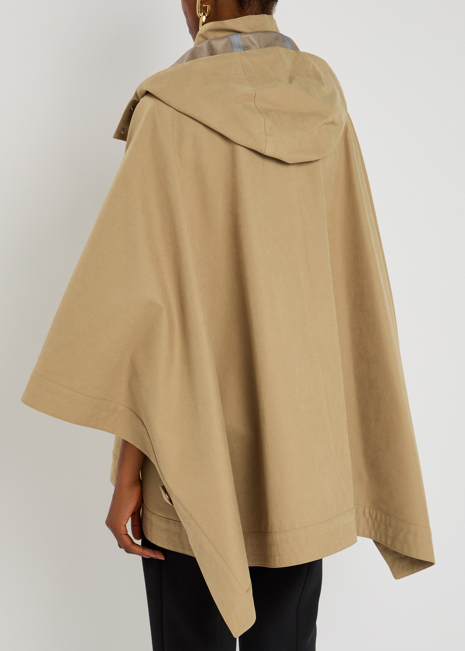 MM Boa hooded twill cape coat | Harvey Nichols