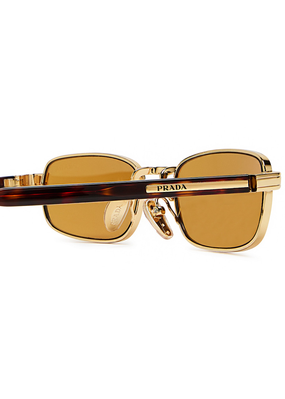 PRADA Narrow rectangle-frame sunglasses | Harvey Nichols