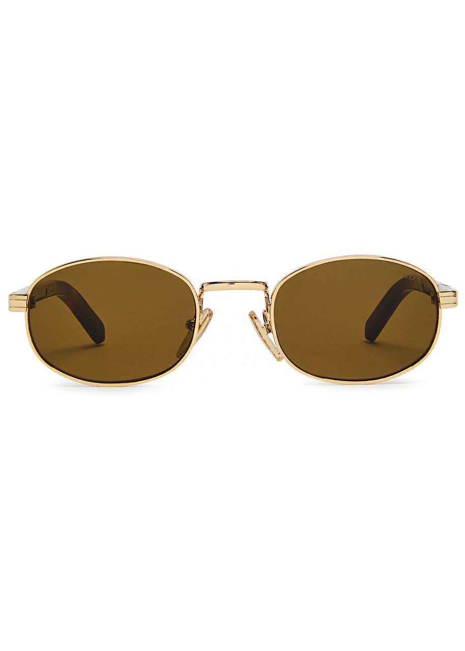 PRADA Oval-frame sunglasses | Harvey Nichols