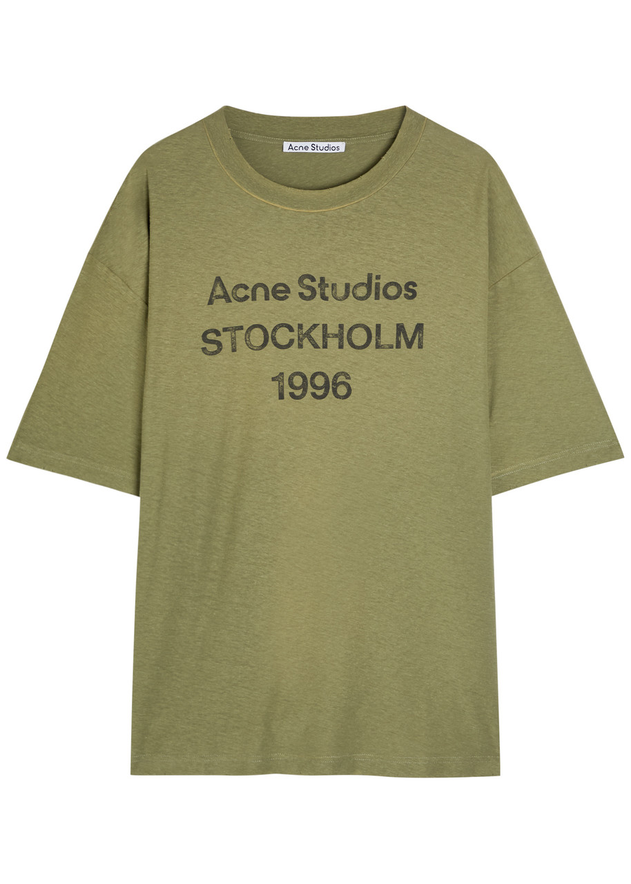 ACNE STUDIOS Logo cotton-blend T-shirt | Harvey Nichols