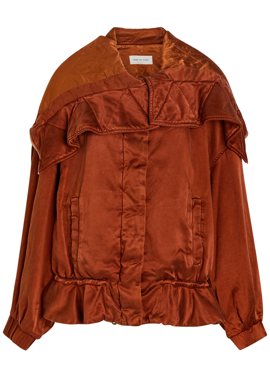 DRIES VAN NOTEN Villa quilted satin-twill jacket | Harvey Nichols