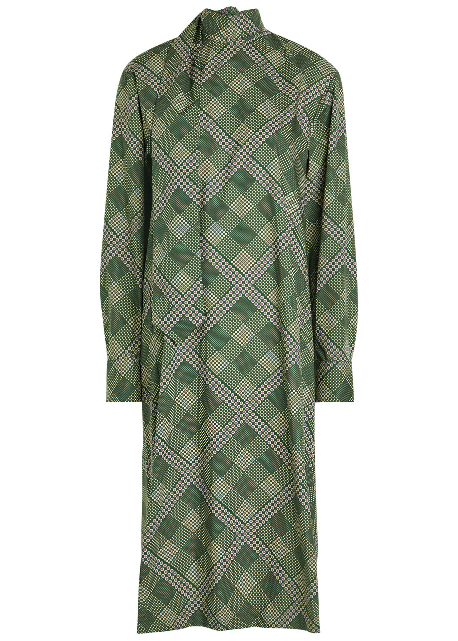 DRIES VAN NOTEN Doddy printed cotton-poplin midi dress | Harvey