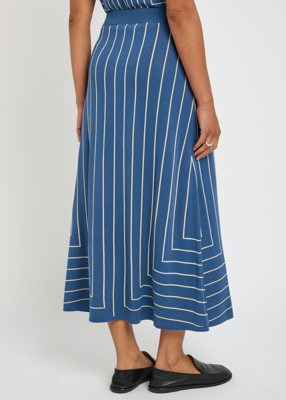 JOSEPH Striped-jacquard stretch-knit midi skirt | Harvey Nichols