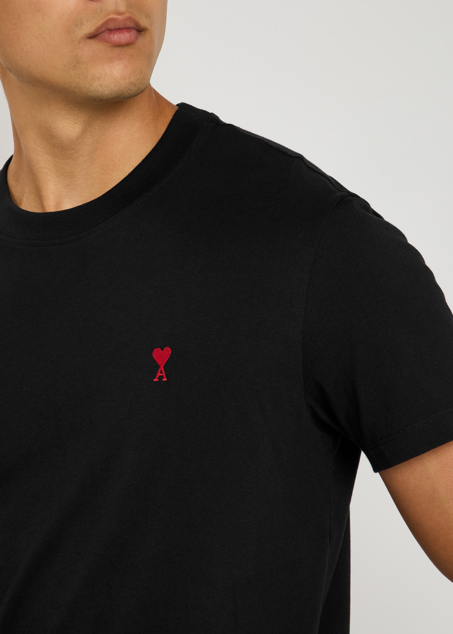 AMI PARIS Logo-embroidered cotton T-shirt | Harvey Nichols
