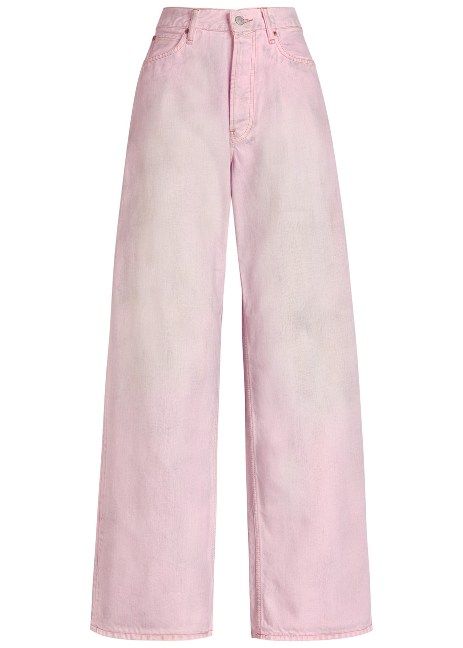 ACNE STUDIOS Dirt-effect wide-leg jeans | Harvey Nichols