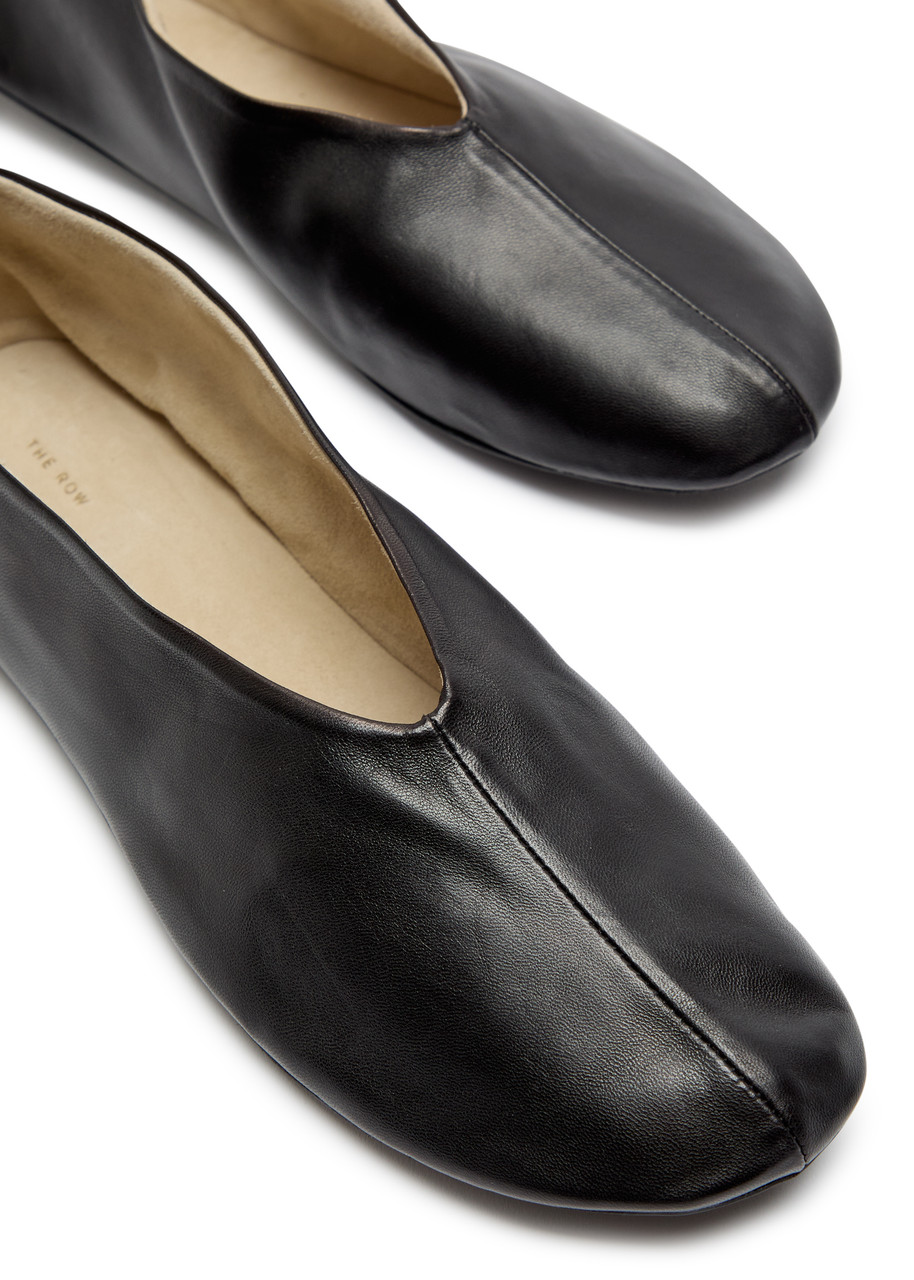 THE ROW Stella leather ballet flats | Harvey Nichols