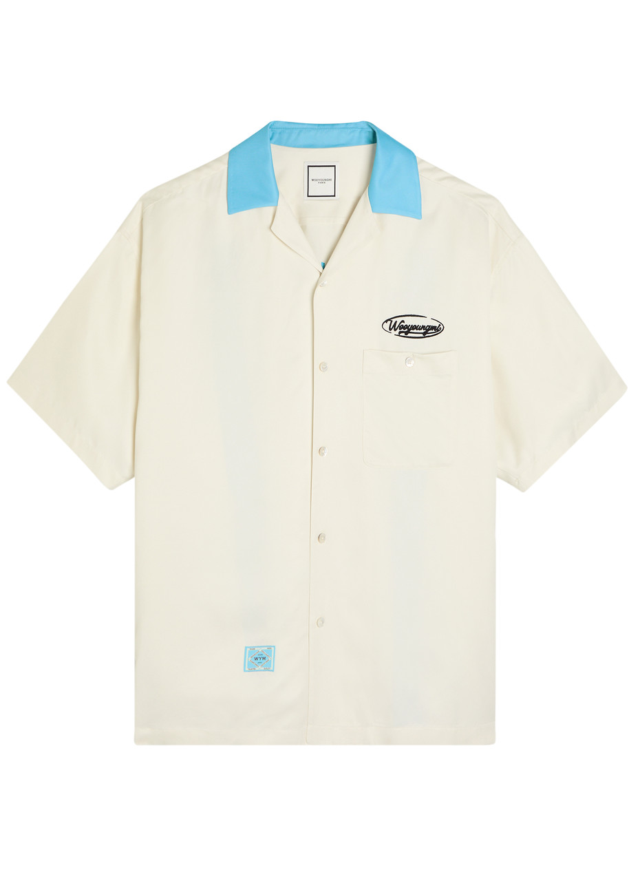 WOOYOUNGMI Embroidered satin shirt | Harvey Nichols