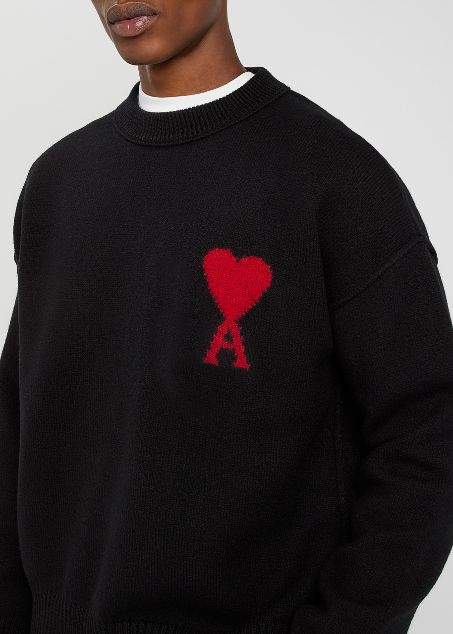 AMI PARIS Logo-intarsia wool jumper | Harvey Nichols
