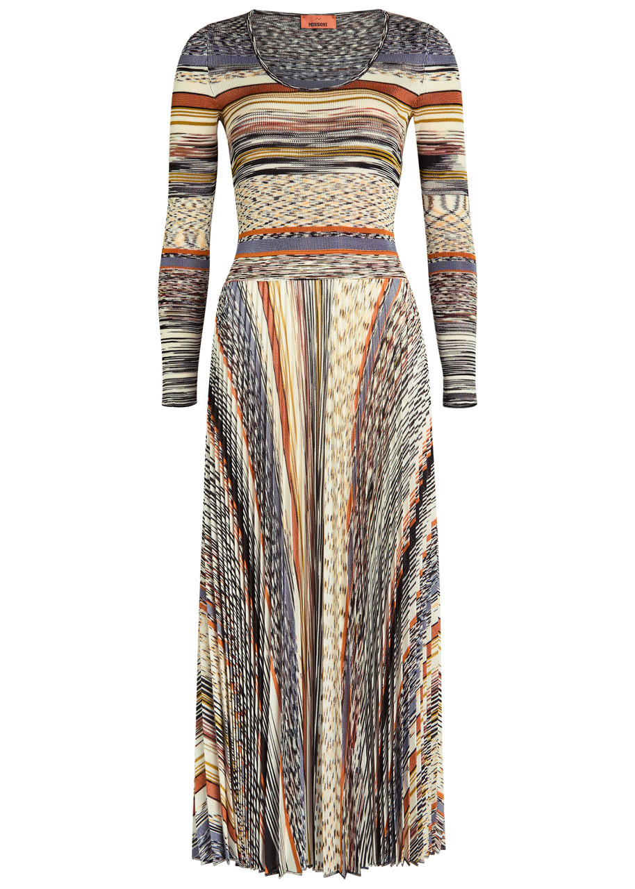 MISSONI Striped fine-knit midi dress | Harvey Nichols
