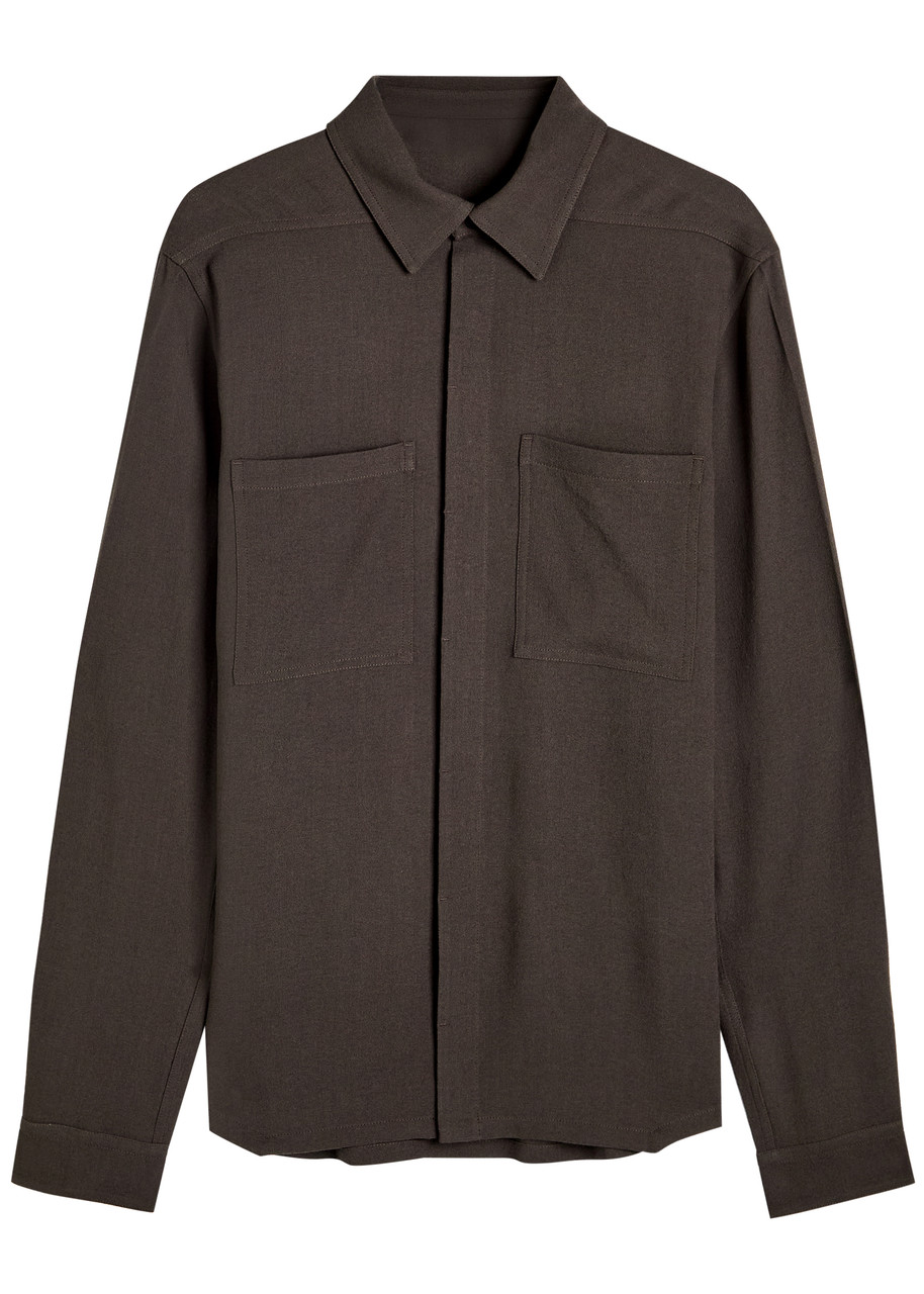 RICK OWENS Work wool shirt | Harvey Nichols