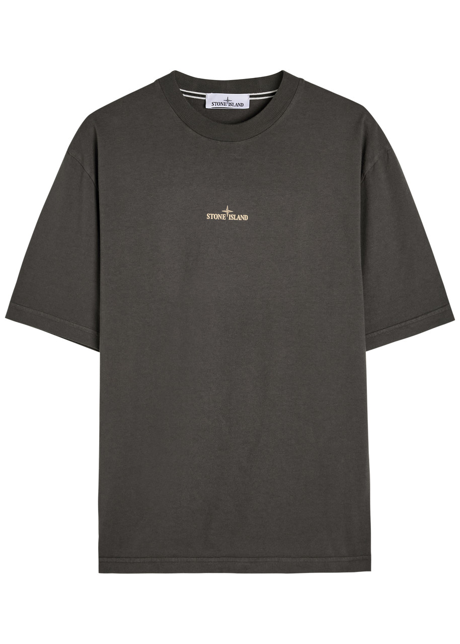 STONE ISLAND Logo-printed cotton T-shirt | Harvey Nichols
