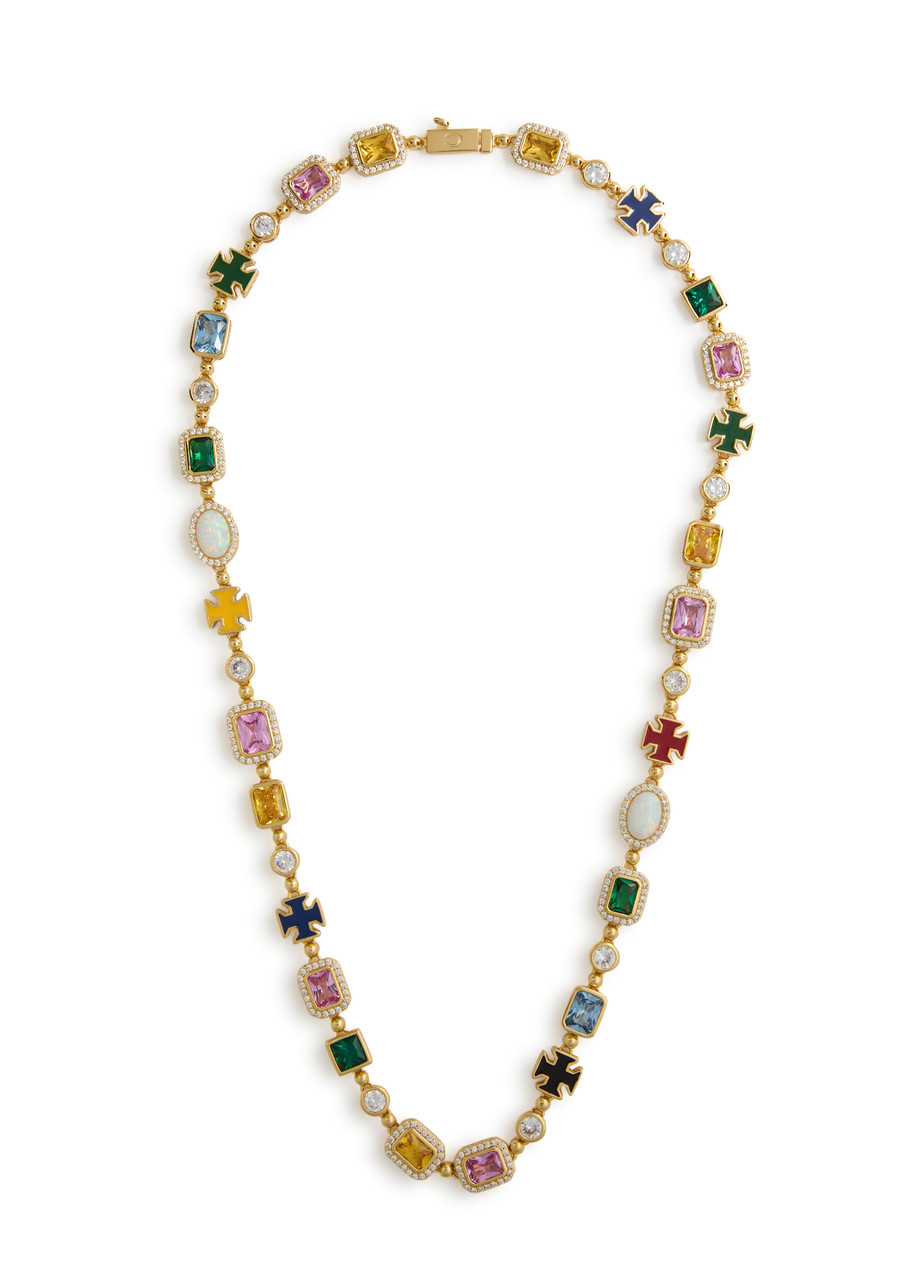 CERNUCCI Multi gemstone motif necklace | Harvey Nichols