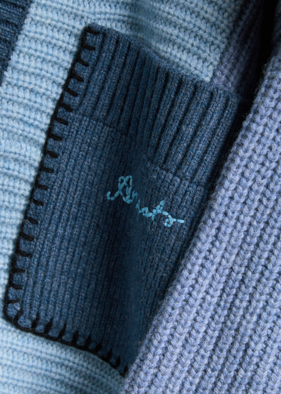 AXEL ARIGATO Franco colour-block wool-blend cardigan | Harvey Nichols
