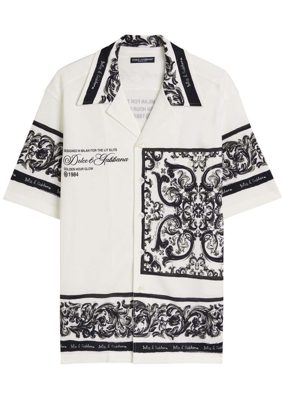 DOLCE & GABBANA Printed piqué cotton shirt | Harvey Nichols