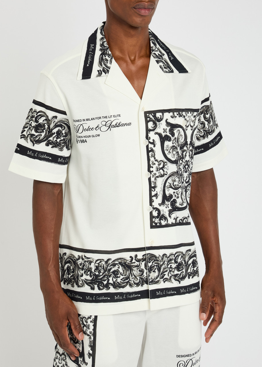 DOLCE & GABBANA Printed piqué cotton shirt | Harvey Nichols