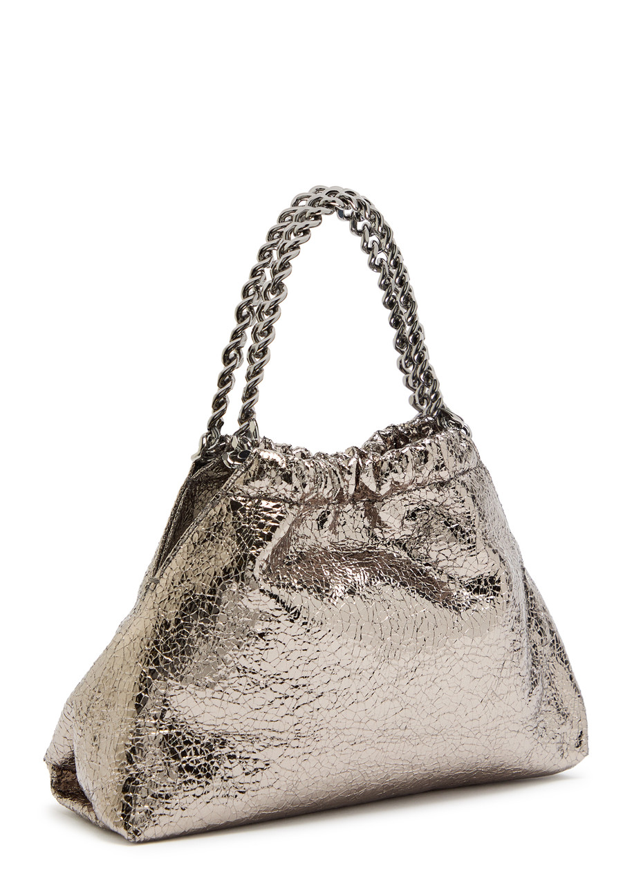STELLA McCARTNEY Falabellaミニショルダーバッグ STELLA MCCARTNEY Falabella mini drawstring metallic faux-leather
