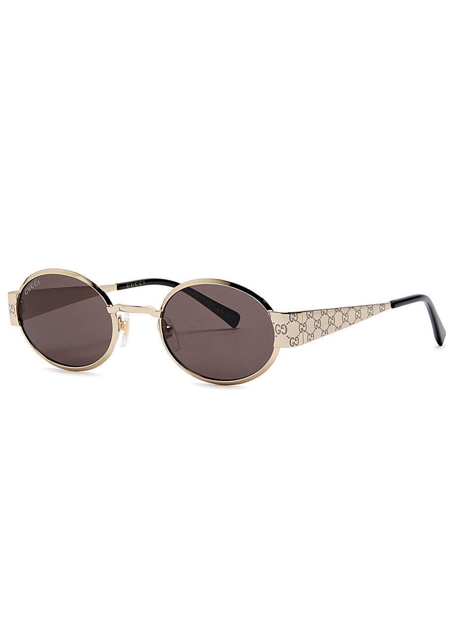 GUCCI Oval-frame sunglasses | Harvey Nichols