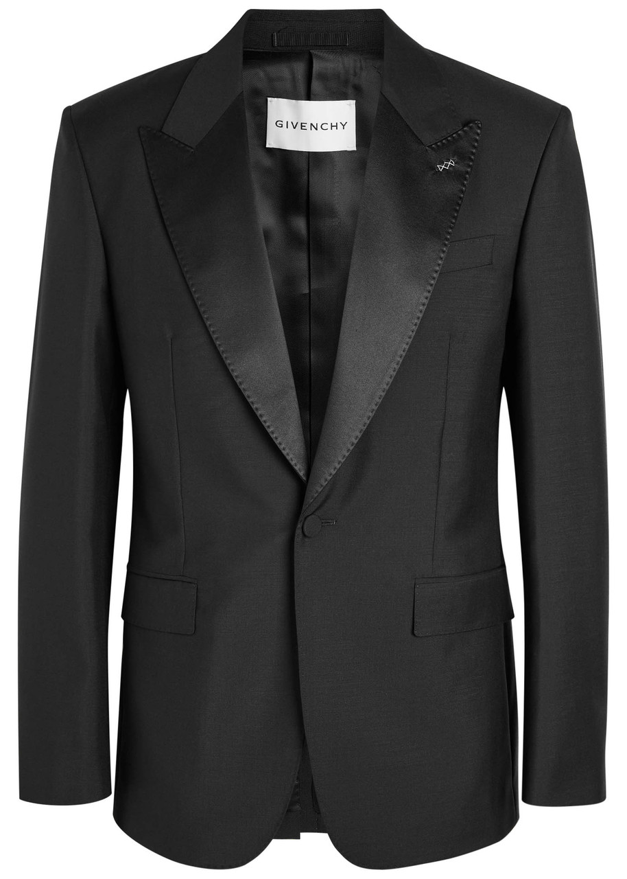 ジャケット GIVENCHY Black wool blend oversize blazer (BW30J3100H 001) GIVENCHY Wool-blend blazer | Harvey Nichols