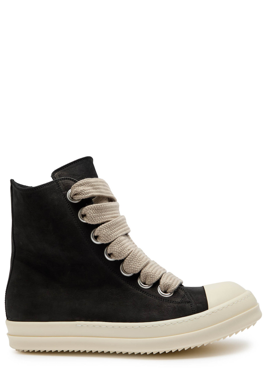 RICK OWENS Jumbolace suede sneakers | Harvey Nichols