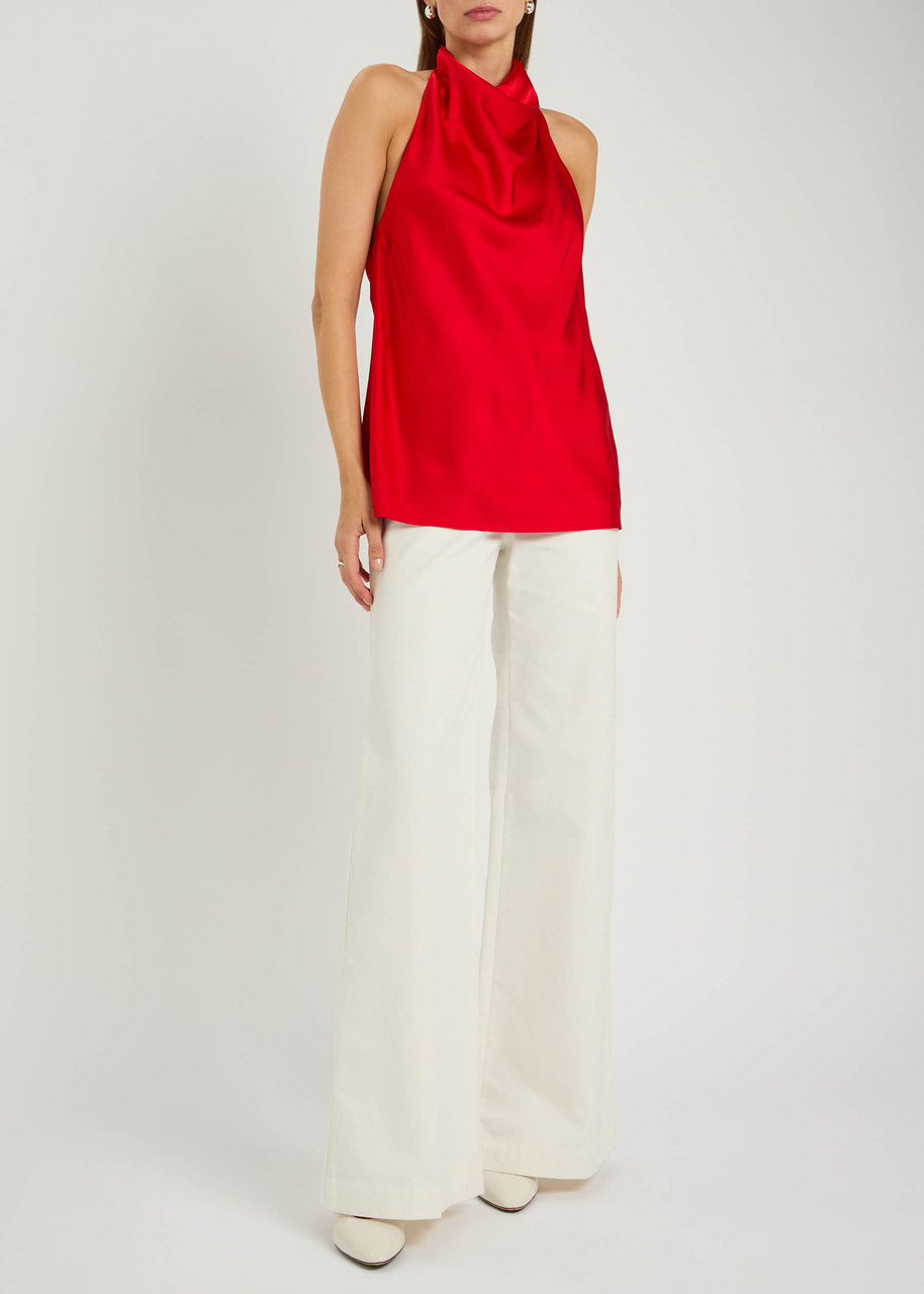 Tシャツ・カットソー STELLA MCCARTNEY DRAPED SATIN TOP STELLA MCCARTNEY Draped satin top | Harvey Nichols