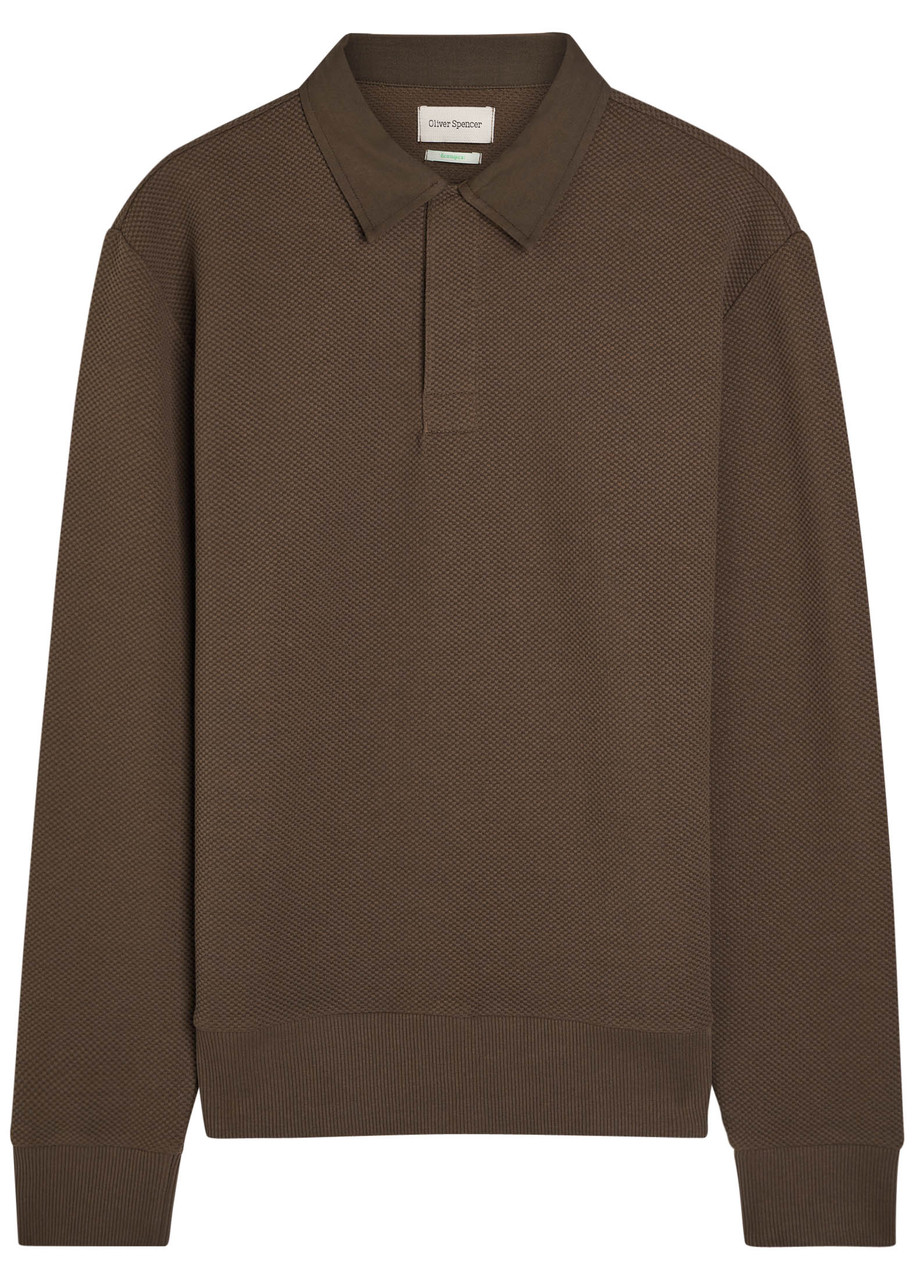 Oliver Harvey Organic Polo Shirt Oliver Spencer Amery Waffle-knit