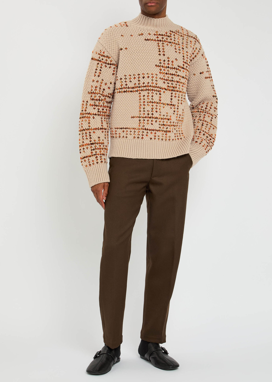 DRIES VAN NOTEN Mauritius patterned wool-blend jumper | Harvey Nichols