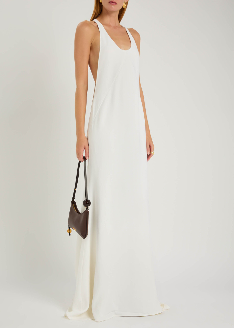 princess polly baby blue dress Jacquemus Norma backless halter neck dress