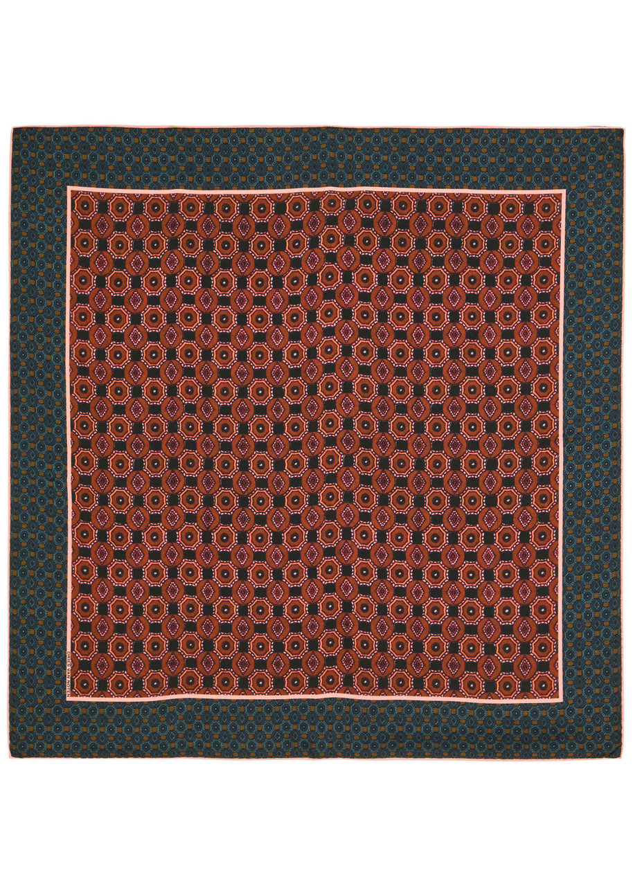 DRIES VAN NOTEN Facet printed silk scarf | Harvey Nichols