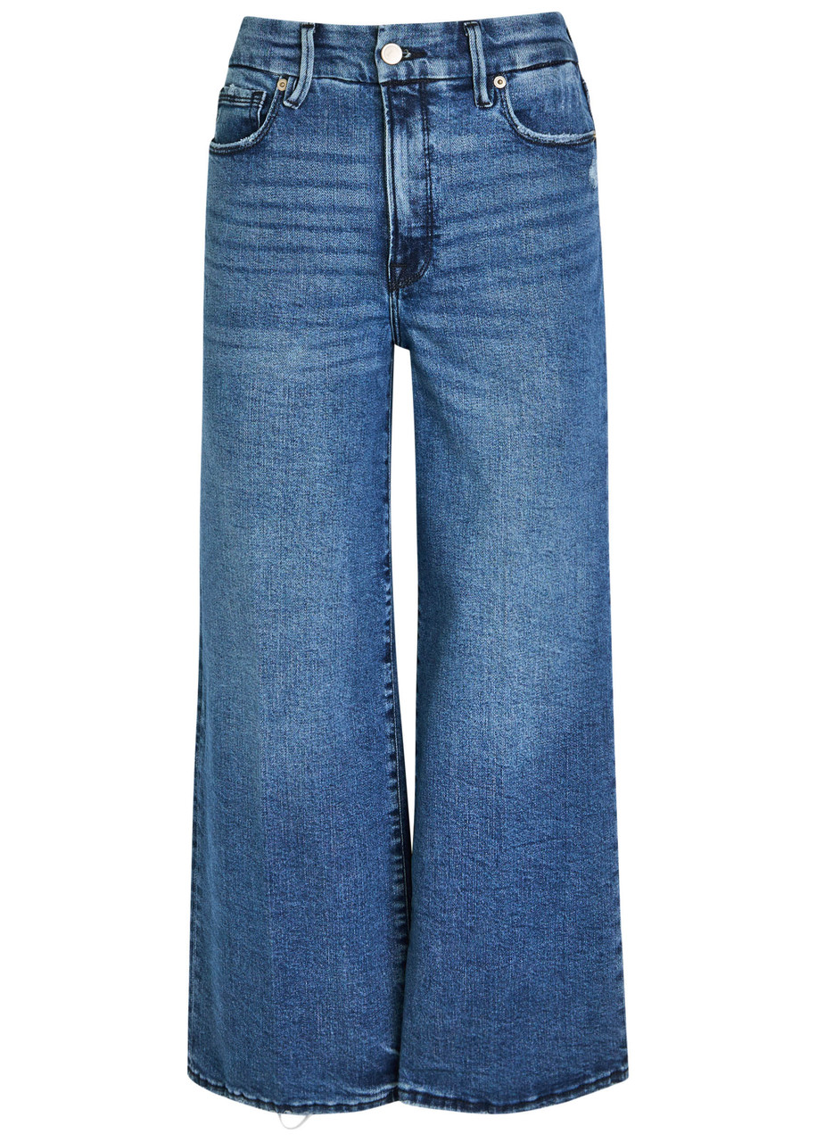 GOOD GRIEF！　WIDE LEG DENIM XS GOOD AMERICAN Cropped wide-leg jeans | Harvey Nichols