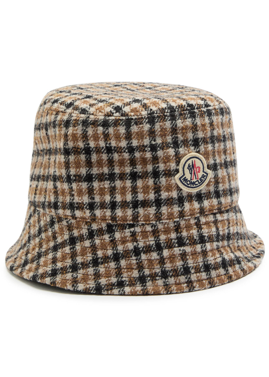 Moncler ツイード バケットハット Moncler Reversible houndstooth wool-blend bucket hat - Hats