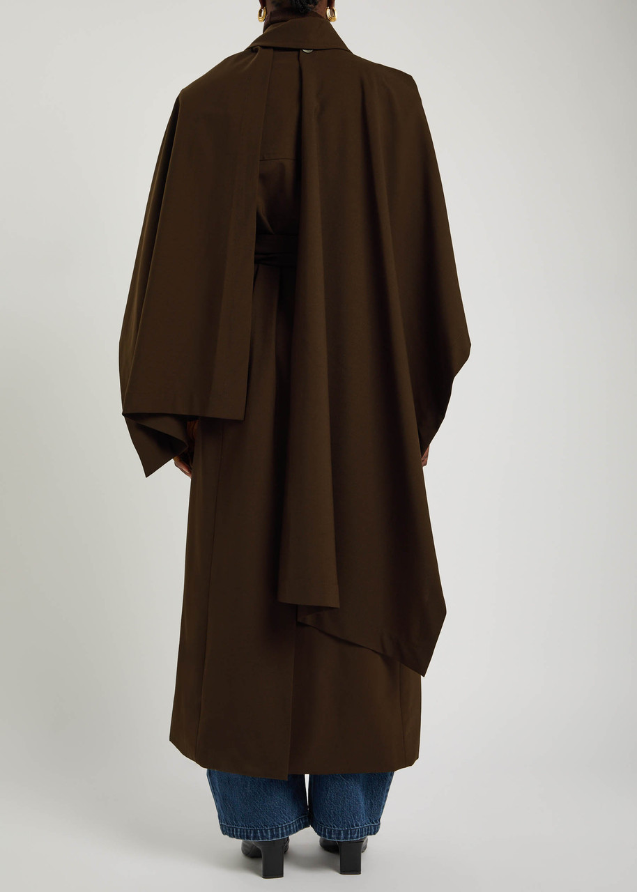 ESSE Studios Onus cape-effect woven trench coat | Harvey Nichols
