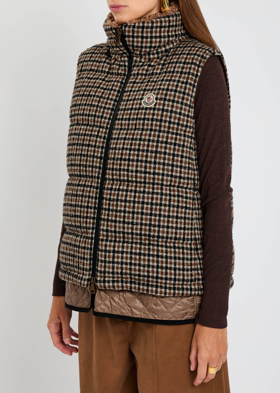 MONCLER - moncler maglia gilet+missoni plaidセット MONCLER Touvet houndstooth quilted wool-blend gilet | Harvey Nichols