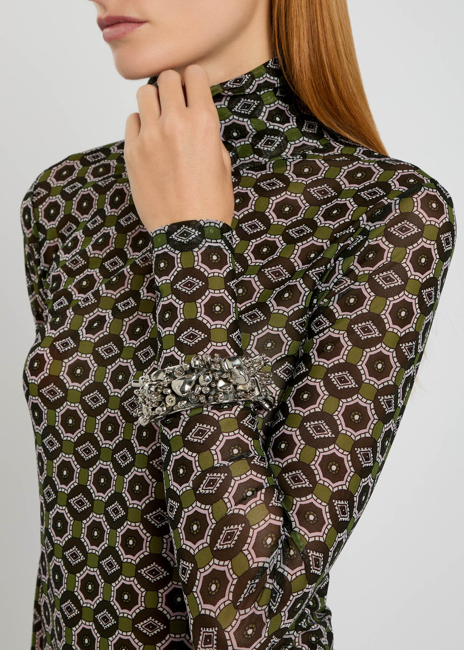 トップス DRIES VAN NOTEN - design t DRIES VAN NOTEN Hoyser patterned mesh top | Harvey Nichols