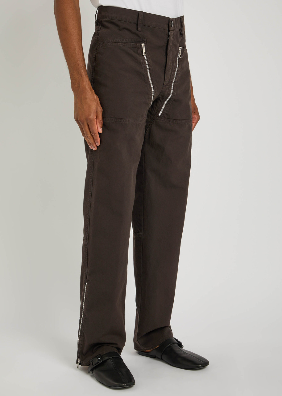DRIES VAN NOTEN Pexior straight-leg cotton trousers | Harvey Nichols